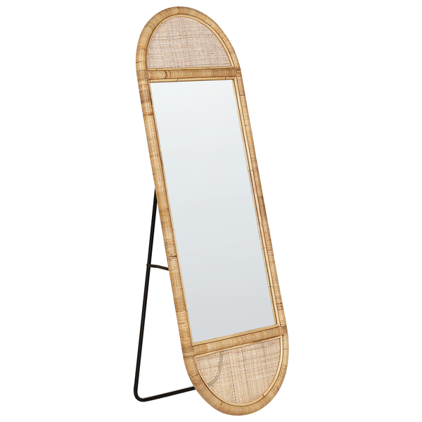 Standspiegel BARGES 150 cm Rattan Naturfarben