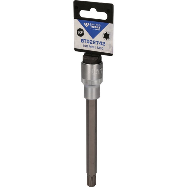 BRILLIANT TOOLS 1/2 RIBE-Bit-Stecknuss 140 mm lang M10 - BT022742