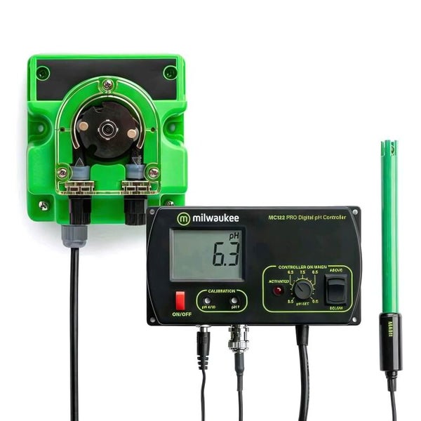 Milwaukee MC720 pH-Monitor Set – Automatisches, flexibles pH-Überwachungssystem mit Dosierpumpe für Hydrosysteme und Wasserqualität