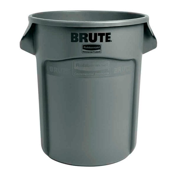 PROREGAL Rubbermaid Brute Runde Mehrzwecktonne Mit Belüftungskanälen 75,7 Liter HxØ 58,1 x 49,5 cm Aus Widerstandsfähigem Kunststoff Grau