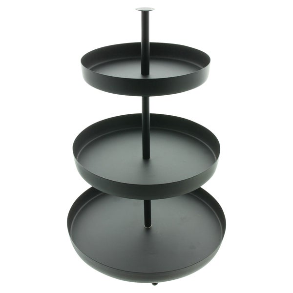 FRANK FLECHTWAREN | Etagere Black, METALL, 30 x 30 x 42 cm