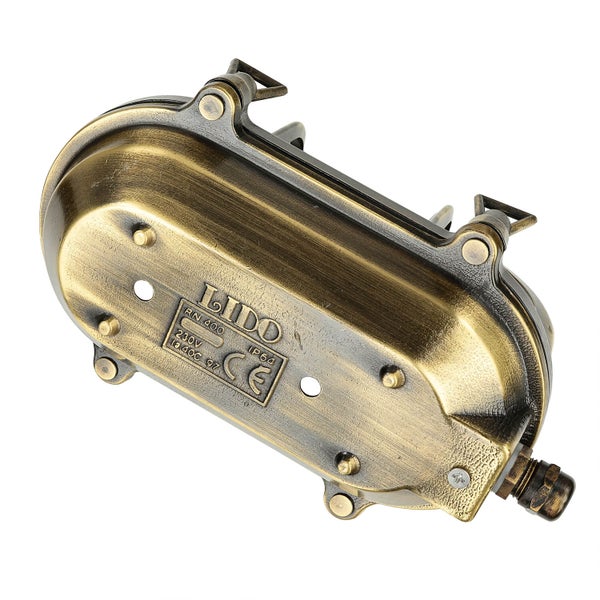 Bronzefarbene Schiffslampe für den Außenbereich