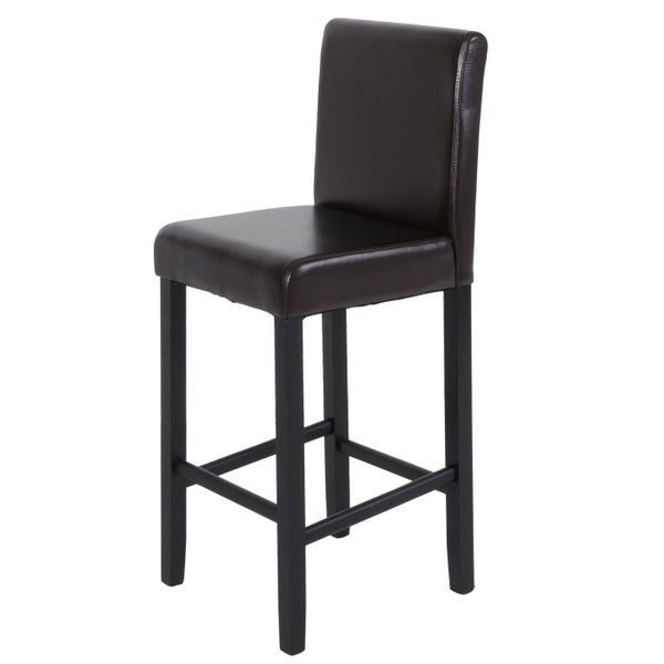 Barhocker mit Sitzfläche und Rückenlehne aus Kunstleder