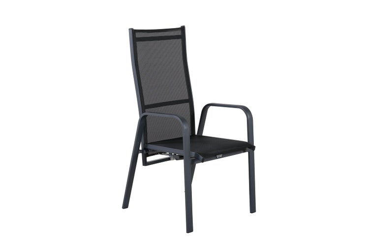 Copacabana Gartenstuhl stapelbar schwarz. 2er Set