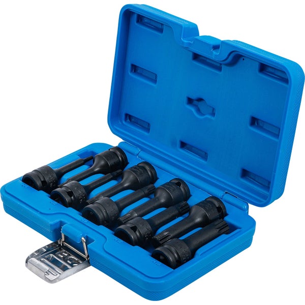 BGS Kraft-Bit-Einsatz-Satz Antrieb Innenvierkant 12,5 mm (1/2) Innenvielzahn (für XZN) M4 - M16 9tlg. - 5482