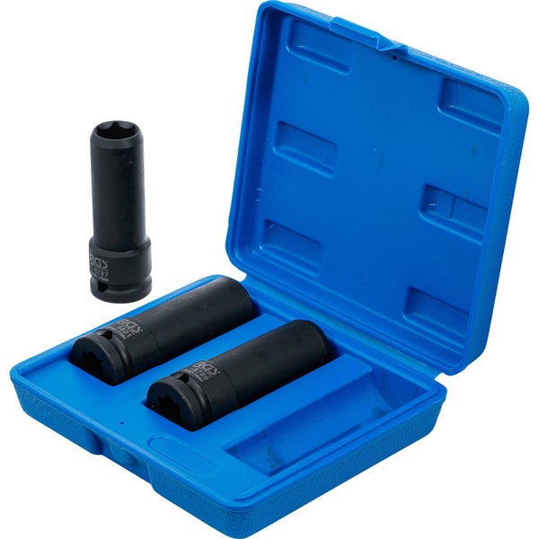 BGS Kraft-Spezial-Steckschlüssel-Einsatz-Satz Antrieb Innenvierkant 12,5 mm (1/2) SW 17 / 19 / 21 mm 3tlg. - 80003