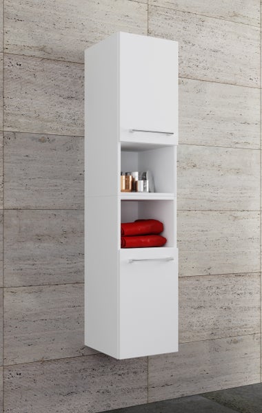 Holz Badmöbel Bad Hochschrank Badschrank Badinos