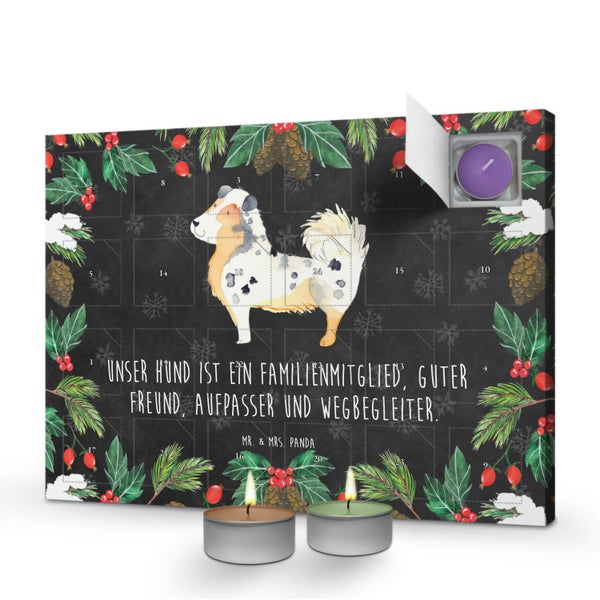 Mr. & Mrs. Panda Duftkerzen Adventskalender Hund Australien Shepherd - Schwarz