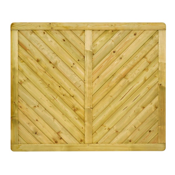 Holzzaunfeld mit diagonalen Brettern