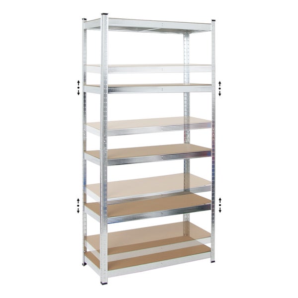 PROREGAL Schwerlastregal Ragnar HxBxT 180 x 90 x 40 cm Fachlast 175 kg Verzinkt