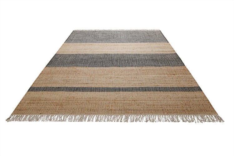 Handwebteppich Braun Grau aus Naturfaser Vante Green Looop 160x230 cm