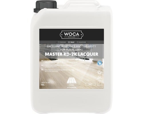 WOCA Master RD 2K Parkettlack für Objektbereiche 5l und Härter 0,1 l matt
