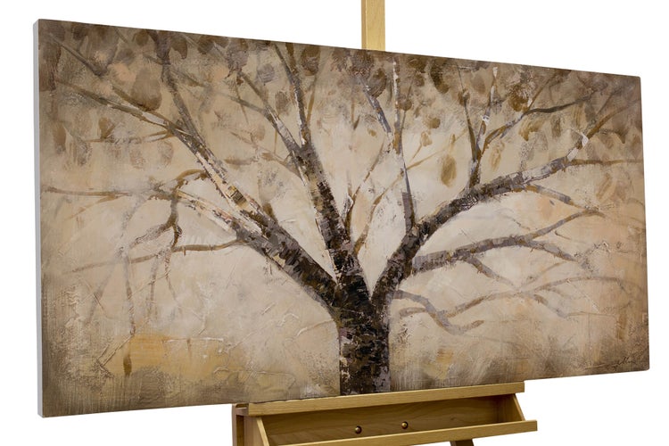 Handgemaltes Gemälde Acrylfarbe 120x60cm Grau