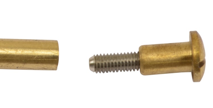Ersatzteile Teakmöbel Ersatzschraube Messing Hülsenschraube 94-mm 2-teilig