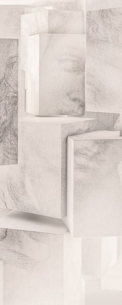 Abstrakte Komposition aus geometrischen Formen mit Oberflächenstruktur