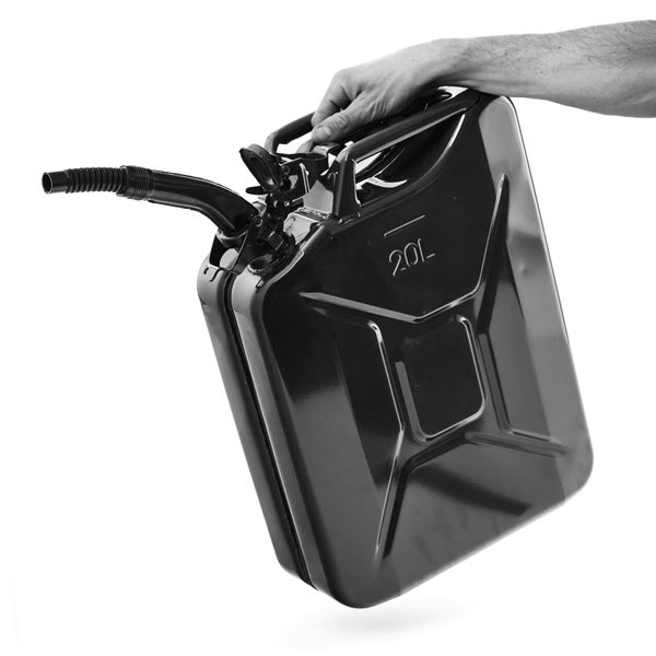 BW® Ausgießer flexibel für Kraftstoffkanister Metall Benzinkanister 5 / 10 / 20 Liter - Flex Standard - Schwarz - RAL 9005 - Made in Europe
