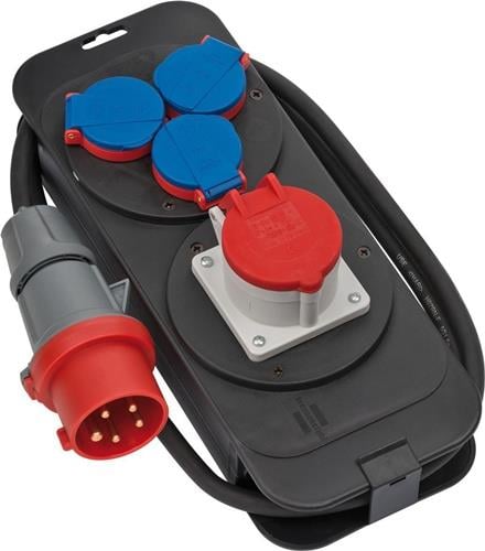 Verteilerkasten mit CEE Stecker und Steckdosen