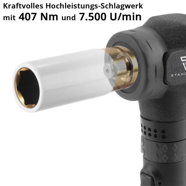 STAHLWERK Druckluft-Schlagschrauber DSS-7500 ST mit 407 Nm, 7.500 U/min