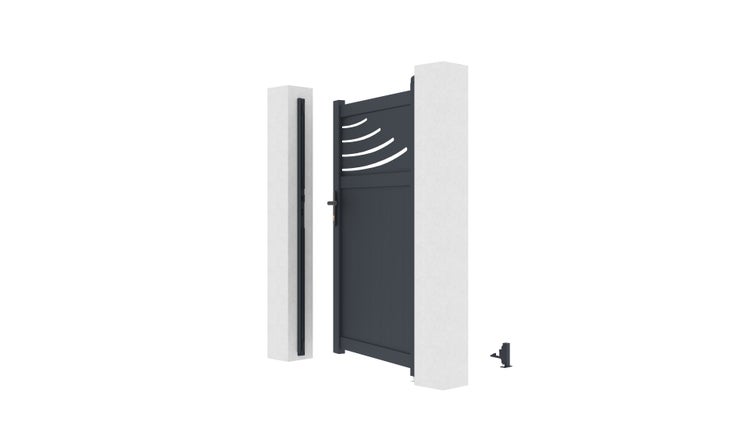 Gartentür aus Aluminium 1m HALTI 100P160