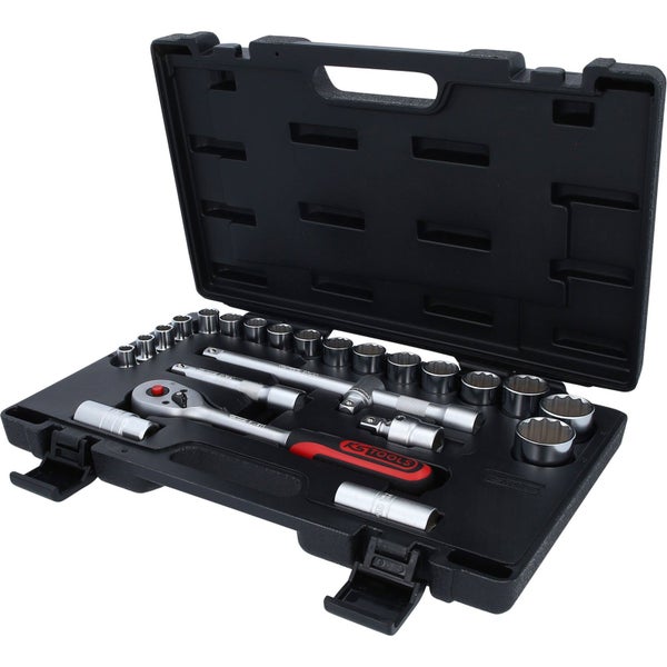 KS TOOLS 1/2 Steckschlüssel-Satz 24tlg. 12-kant - 911.1595