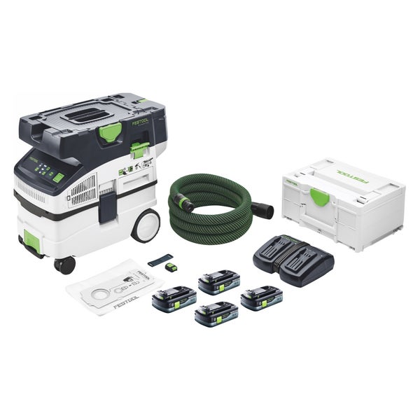 Festool CTLC MIDI Akku Absaugmobil 36 V ( 2x 18 V ) Staubkl. L + 4x Akku 4,0 Ah + Ladegerät + Systainer