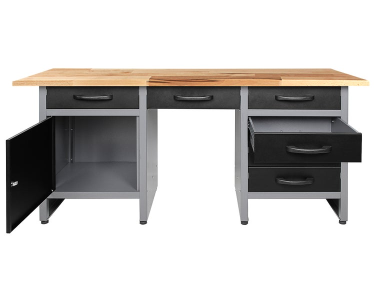 Ondis24 Werkbank Harry 160 cm, 6 Schieber, 1 Tür, Werkstatteinrichtung