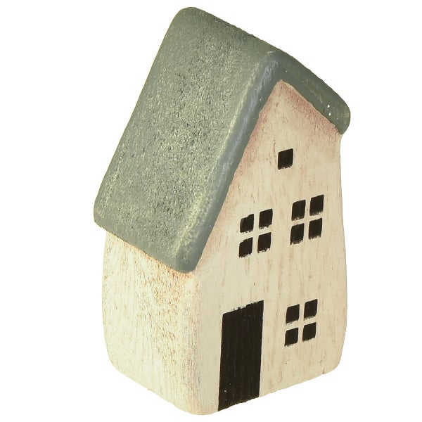 Dekorative Miniatur Hausfigur aus Holz