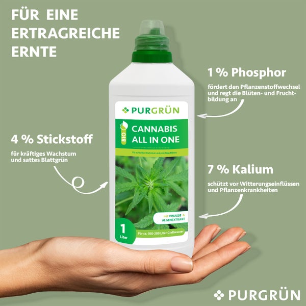 Purgrün Bio-Cannabis-All-In-One-Dünger 1 Liter