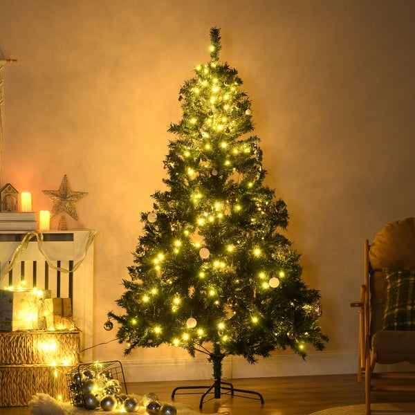 HOMCOM Weihnachtsbaum, Ø 112 x H180 cm, PVC, Grün