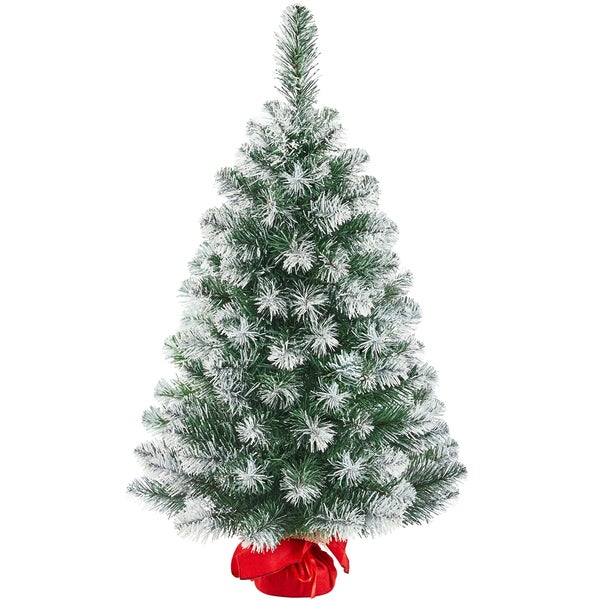 Yaheetech 90 cm Weihnachtsbaum mit Schnee , Grün