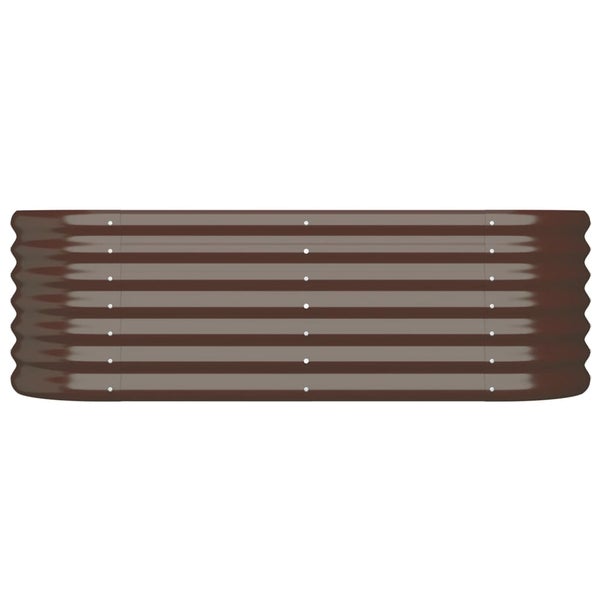 Hochbeet aus Stahl mit gewellter Oberfläche