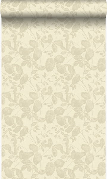 Origin Wallcoverings Tapete Blätter Beige - 53 cm x 10,05 m - 346539