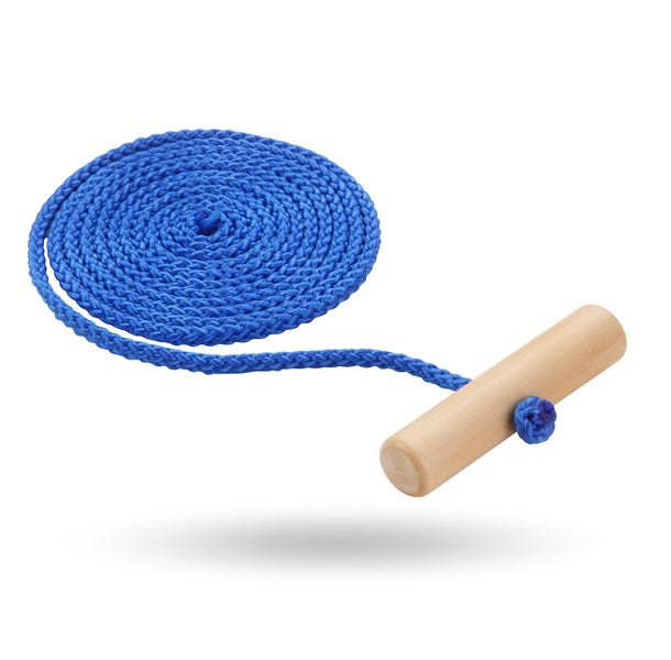 Blaue Zeltleine mit Holzspanner