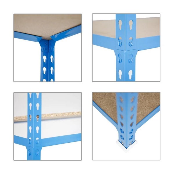 PROREGAL Schwerlastregal Big Muli HxBxT 200 x 120 x 50 cm 5 Fachböden Fachlast 200 kg Blau