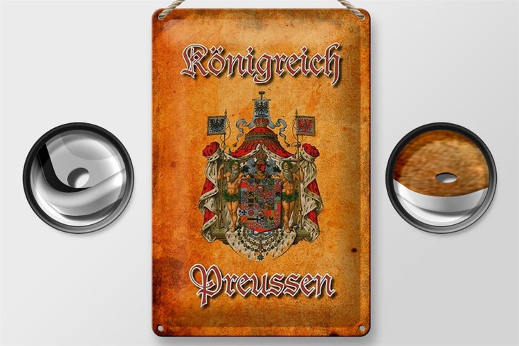 Blechschild Spruch 20x30cm Königreich Preussen Wappen Wanddeko