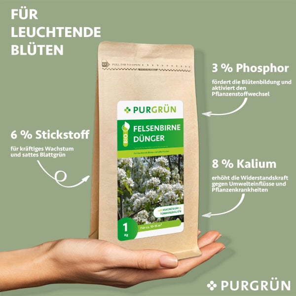 Purgrün Bio-Felsenbirne-Dünger 1 kg