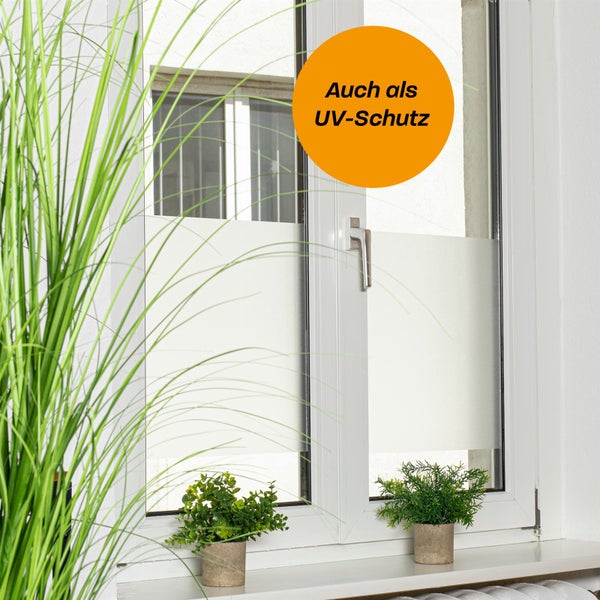 Hinrichs UV Fensterfolie Selbsthaftend - 90 x 200 cm Folie Fenster Sichtschutz Matt