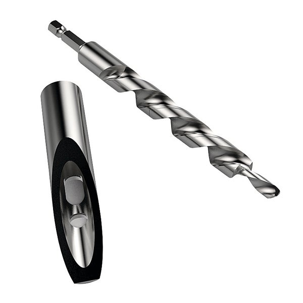 Holzbohrer mit Tiefenstop und Senker aus Metall