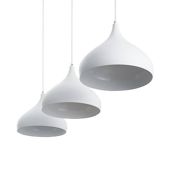 Lindby Pendelleuchte Elamira (Modern) in Weiß aus Metall (3 flammig, E27) - Deckenlampe Esstischlampe Hängelampe Hängeleuchte Wohnzimmerleuchte