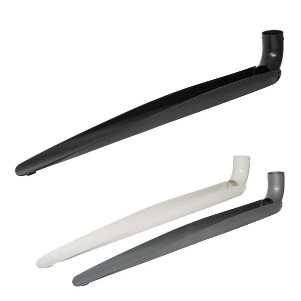 Drei Dachrinnen Laubfanggitter aus Kunststoff