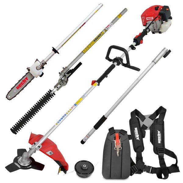 Hecht Multifunktionswerkzeug mit Kettensäge, Heckenschere, Trimmer und Zubehör