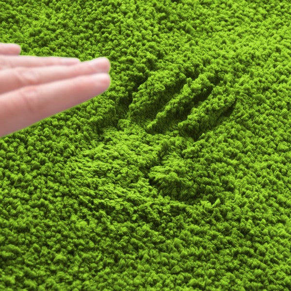 FLOORDIREKT Badematte Sky Soft - Reckteckig - Rutschhemmende Rückseite - Limone - 50 x 60 cm