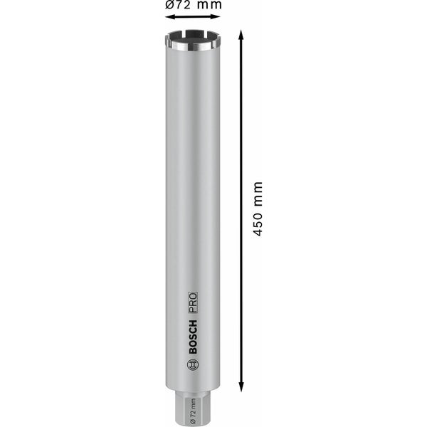 Bosch PRO Core Cutter wet 72 x 450 mm G 1 1/4 Zoll UNC - 2608601738