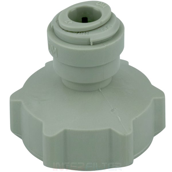 Gerader Kunststoff Adapter mit Schraubverschluss für Wasserfilter