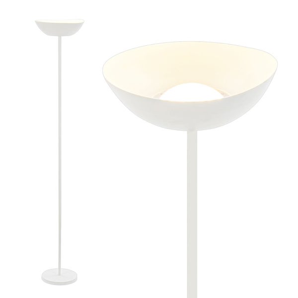 Stehleuchte mit schalenförmigem Lampenschirm