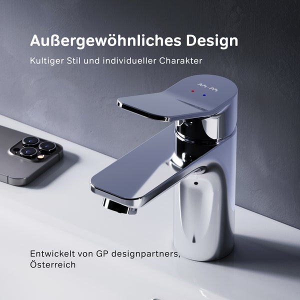 AM.PM Waschtischarmatur mit Einhebelmischer mit Klick-Ablaufgarnitur FXA82100 X-Joy