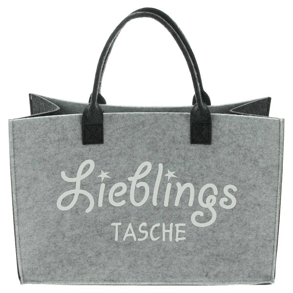 FRANK FLECHTWAREN | Shopper Lieblingstasche, 45 x 20 x 30 cm, FILZ AUS PET