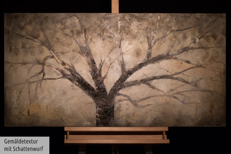Handgemaltes Gemälde Acrylfarbe 120x60cm Grau