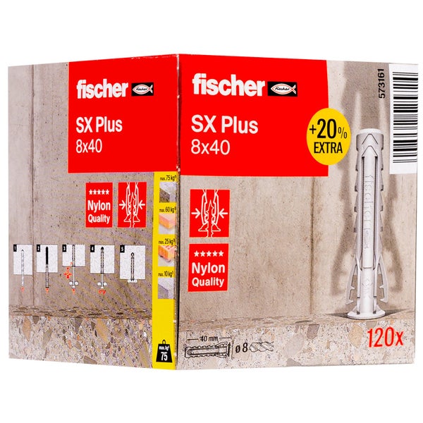 Fischer Dübel SX Plus 8x40 +20% (120 Stk.) - 573161
