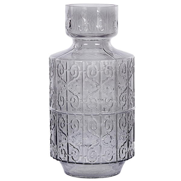 Blumenvase DIKELLA Glas 33 cm Grau